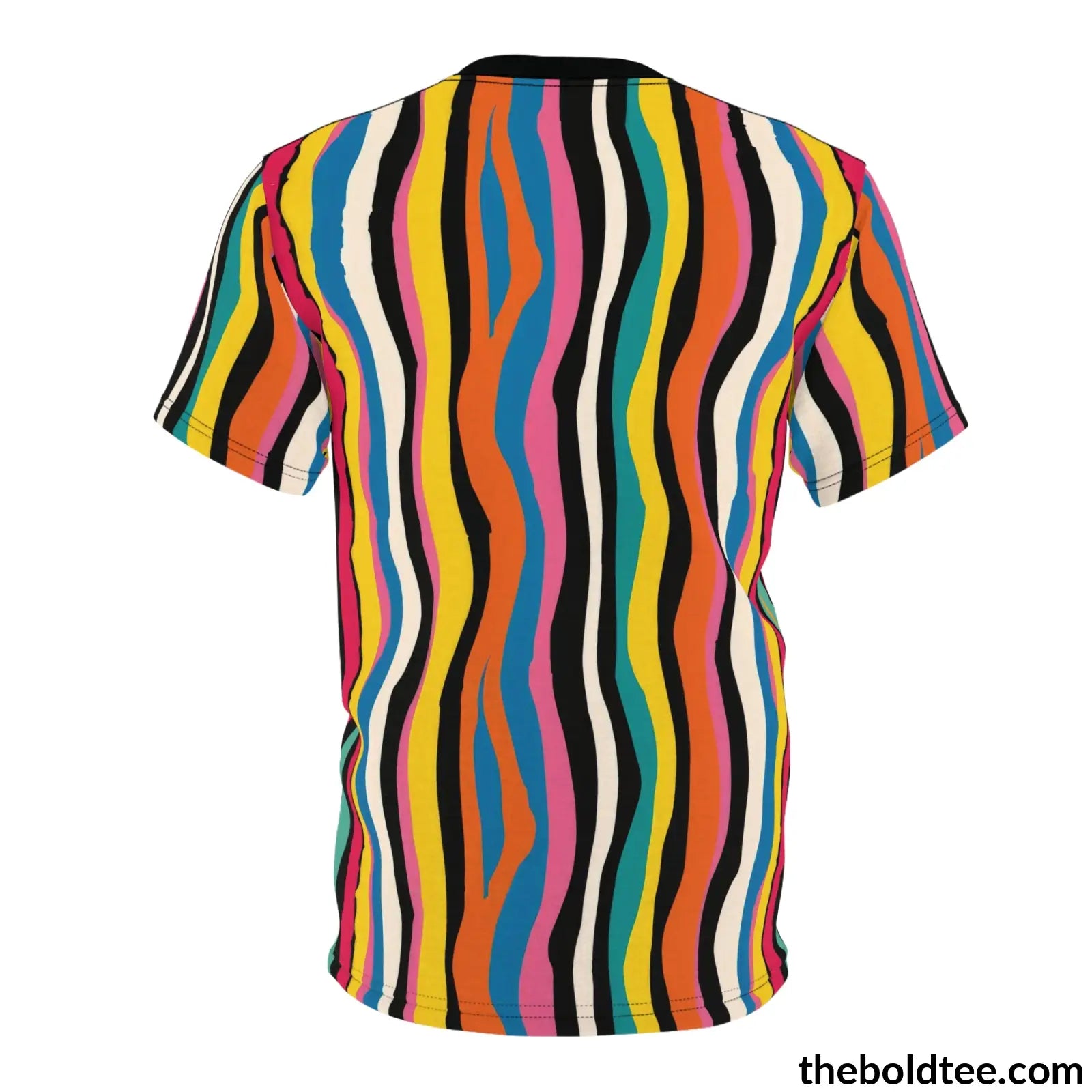 Color Stripes Tee - Premium All Over Print Crewneck Shirt Prints