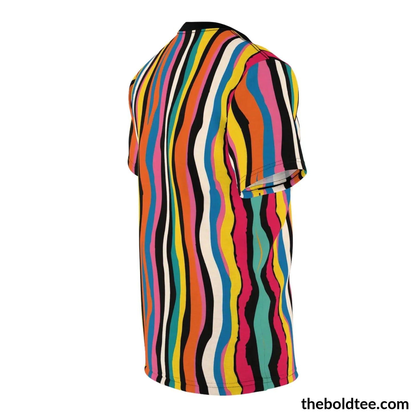 Color Stripes Tee - Premium All Over Print Crewneck Shirt Prints