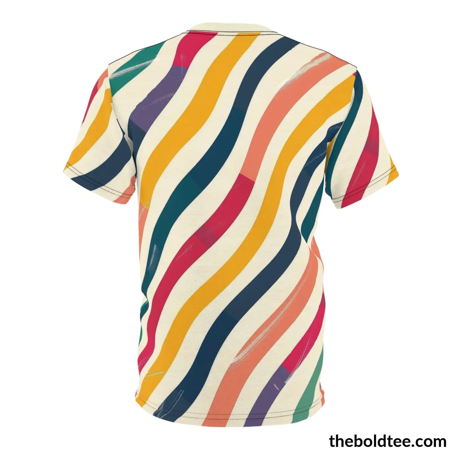 Color Stripes Tee - Premium All Over Print Crewneck Shirt Prints