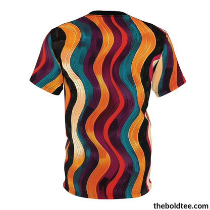 Color Stripes Tee - Premium All Over Print Crewneck Shirt Prints