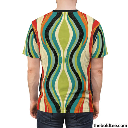 Color Stripes Tee - Premium All Over Print Crewneck Shirt Prints