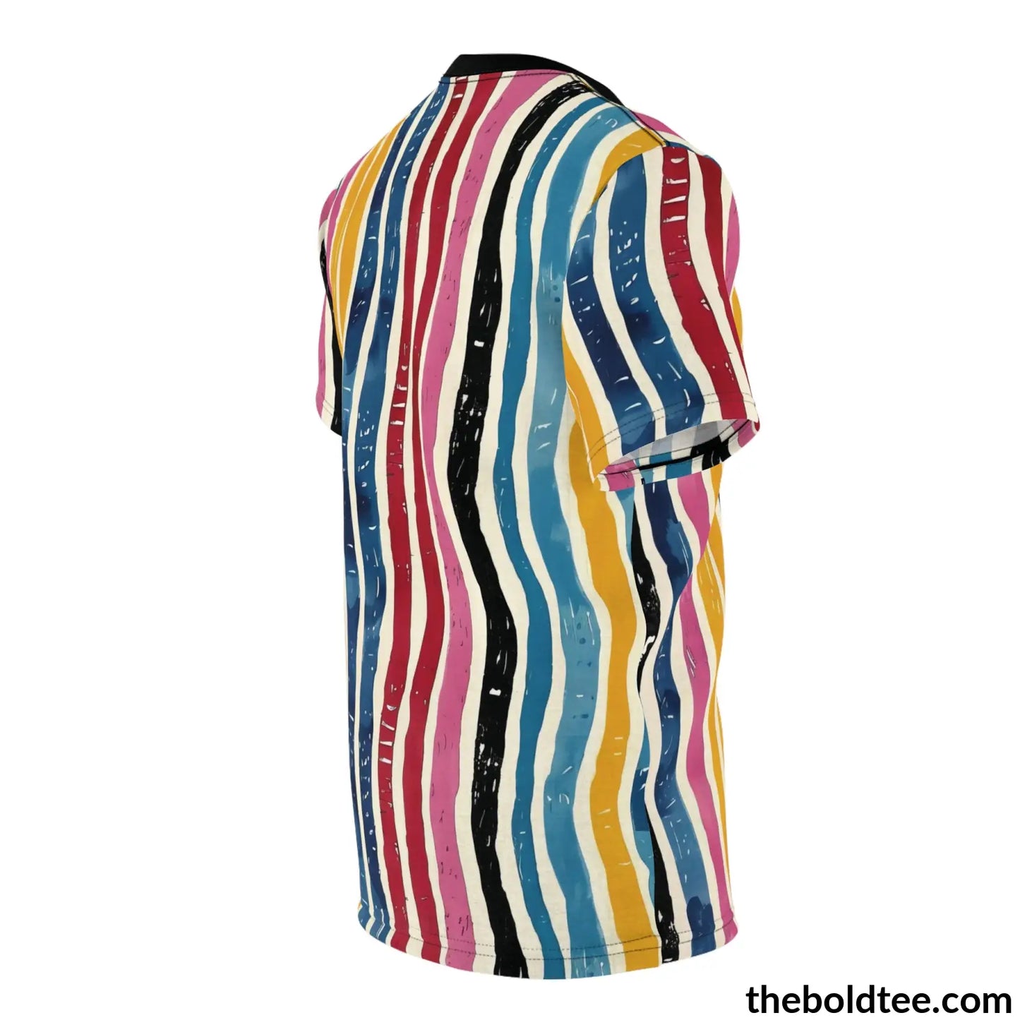 Color Stripes Tee - Premium All Over Print Crewneck Shirt Prints