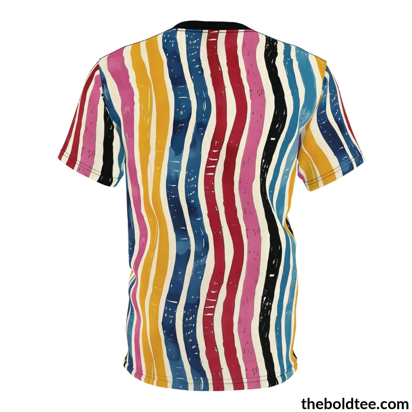 Color Stripes Tee - Premium All Over Print Crewneck Shirt Prints