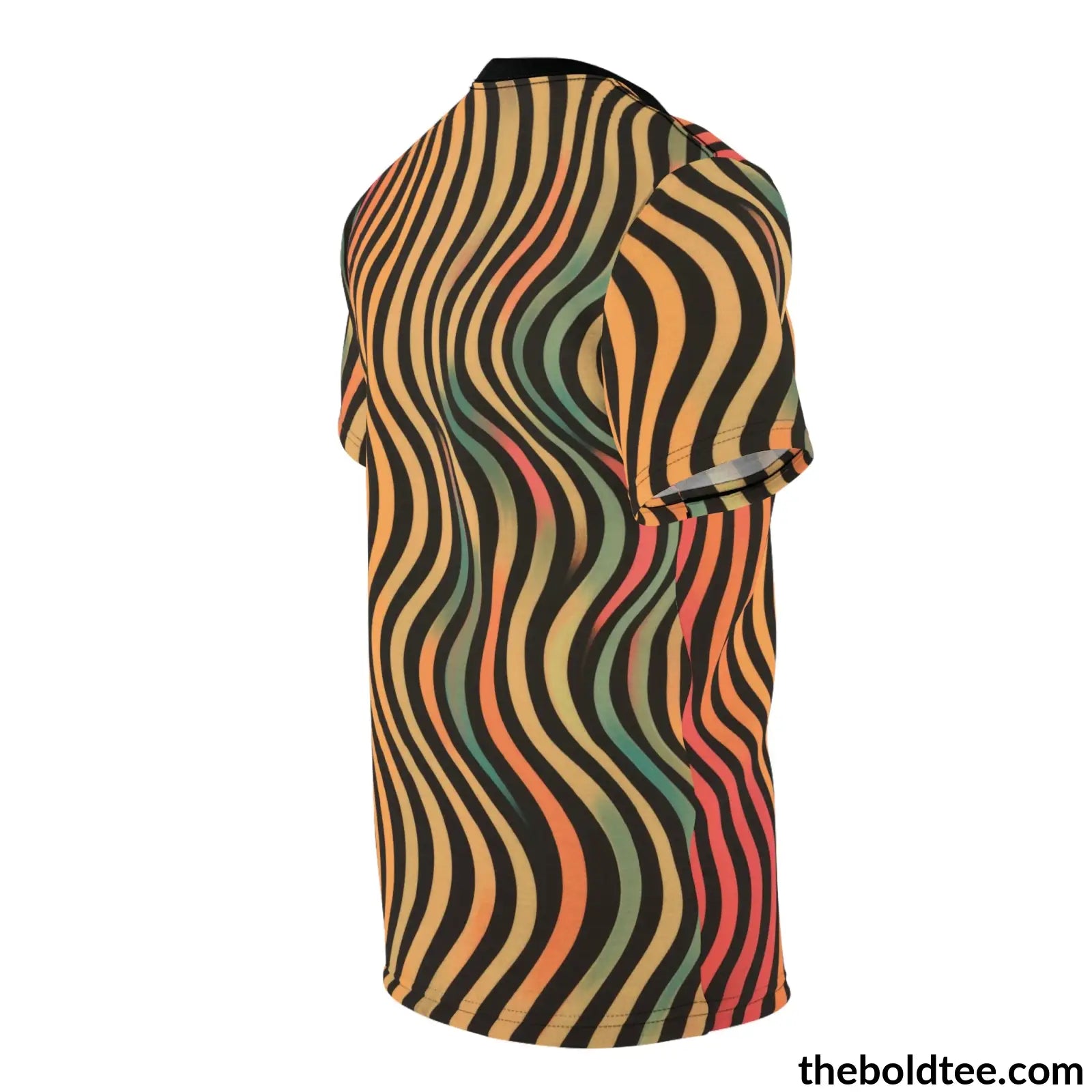 Color Stripes Tee - Premium All Over Print Crewneck Shirt Prints