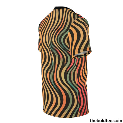 Color Stripes Tee - Premium All Over Print Crewneck Shirt Prints