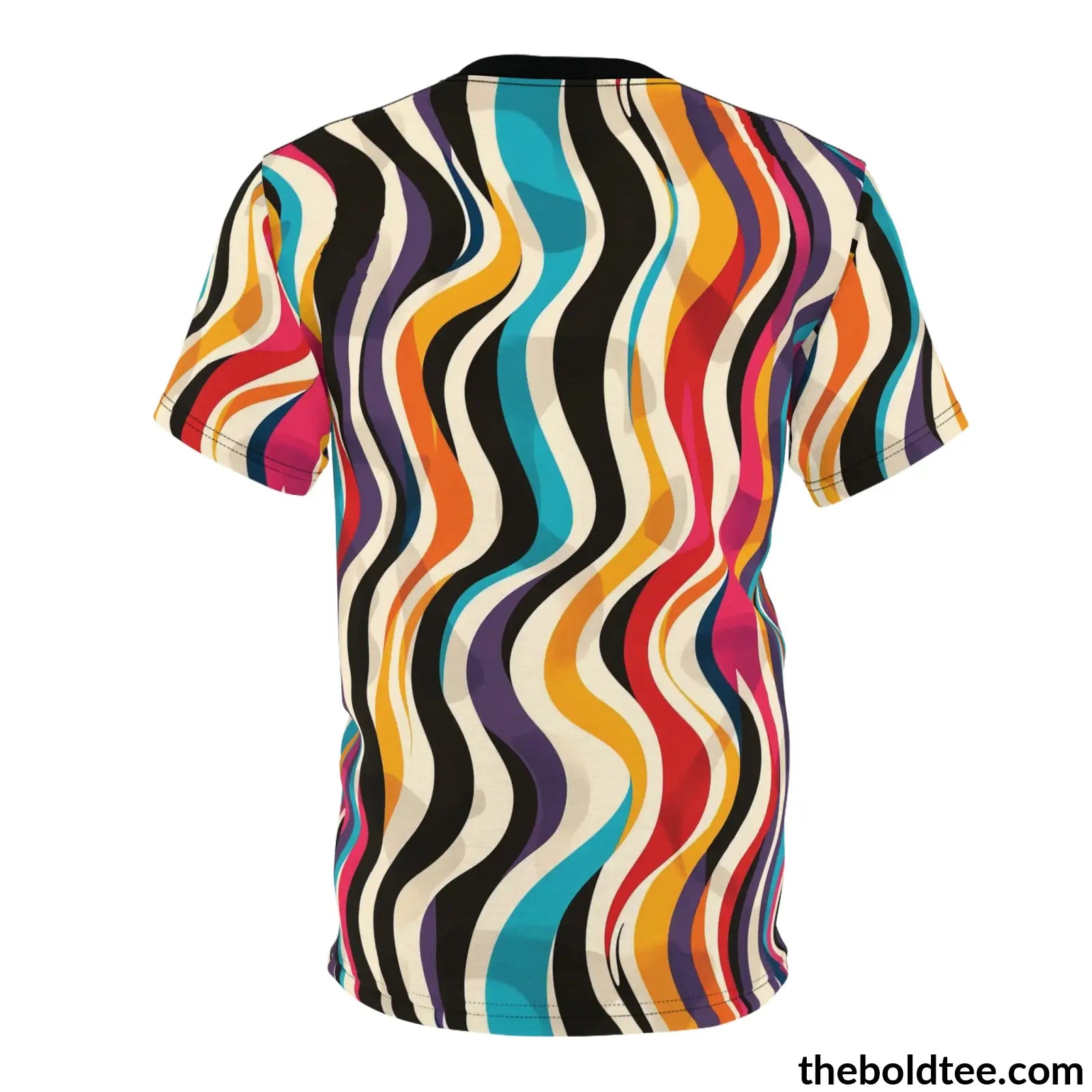 Color Stripes Tee - Premium All Over Print Crewneck Shirt Prints