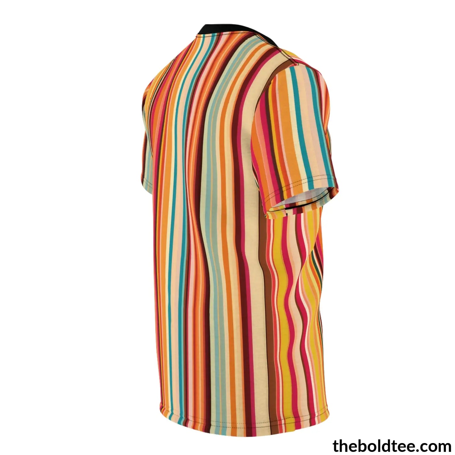 Color Stripes Tee - Premium All Over Print Crewneck Shirt Prints