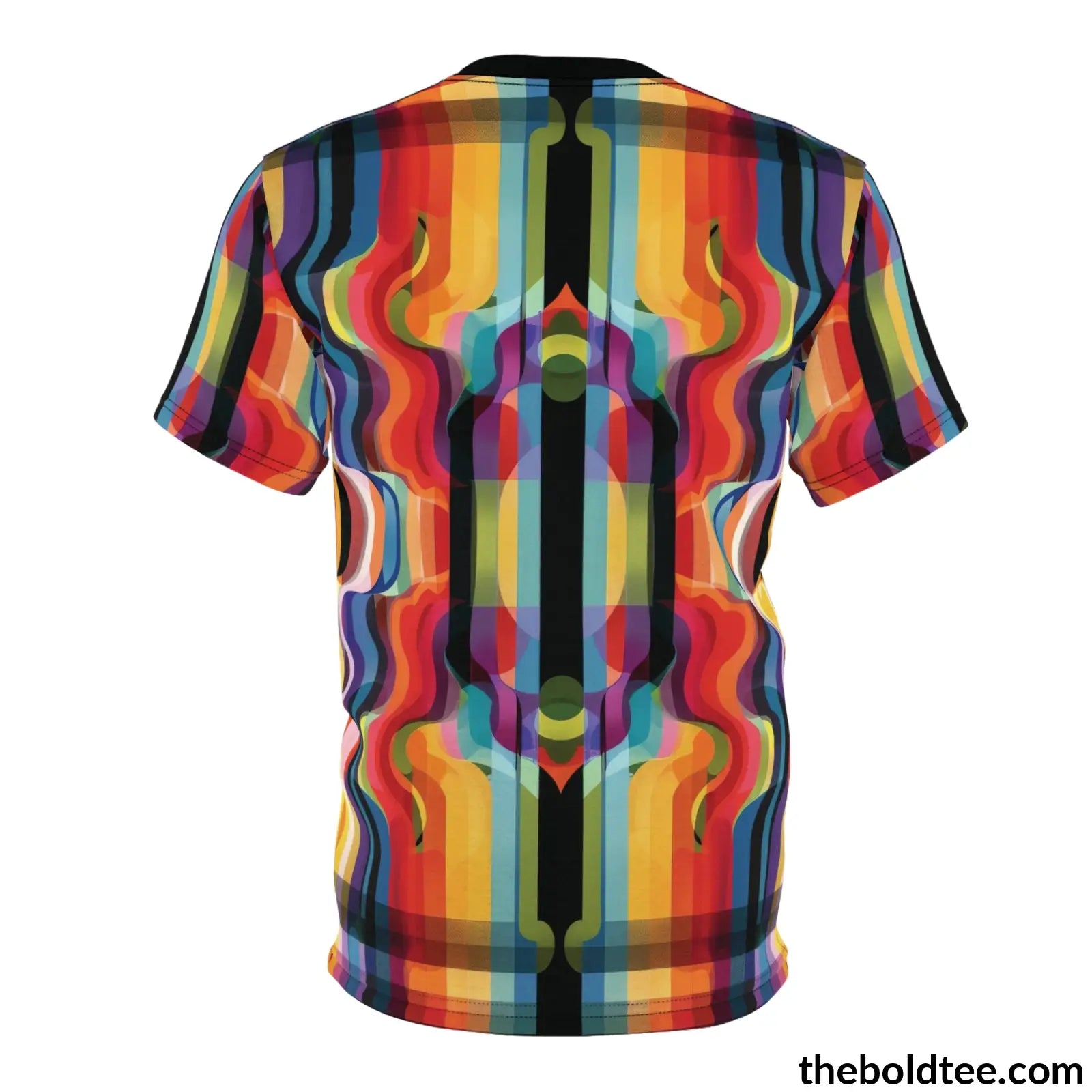 Color Stripes Tee - Premium All Over Print Crewneck Shirt Prints