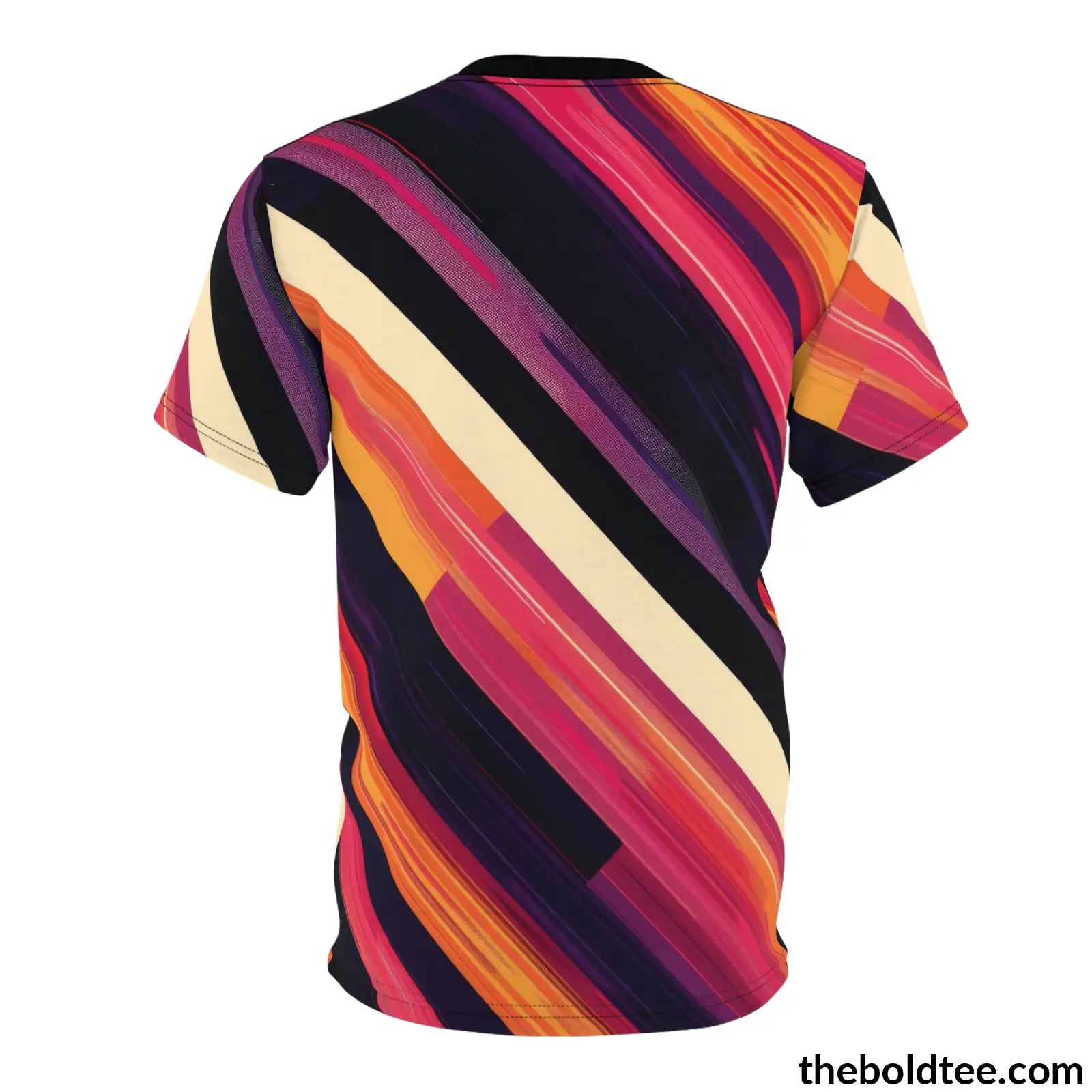 Color Stripes Tee - Premium All Over Print Crewneck Shirt Prints