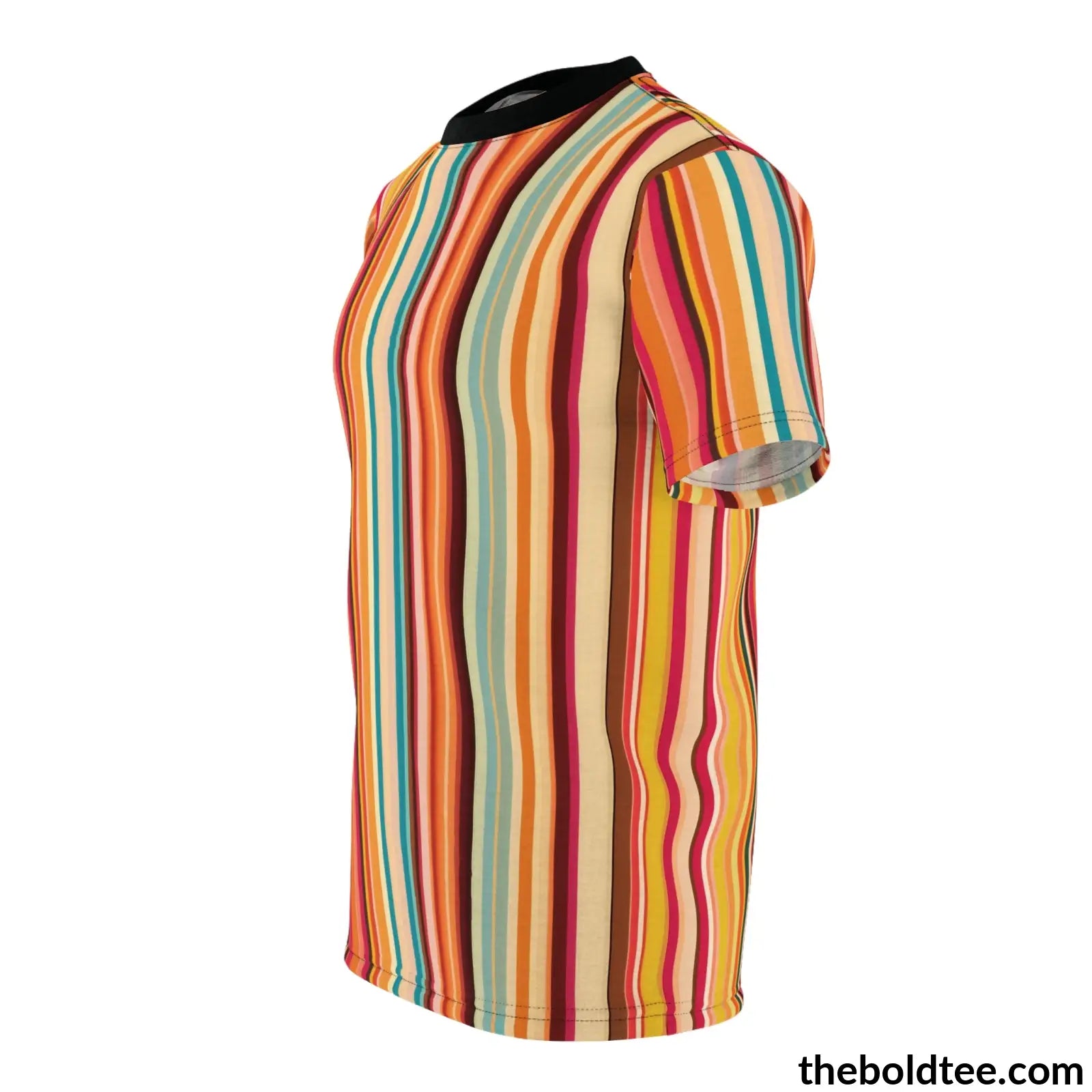 Color Stripes Tee - Premium All Over Print Crewneck Shirt Prints