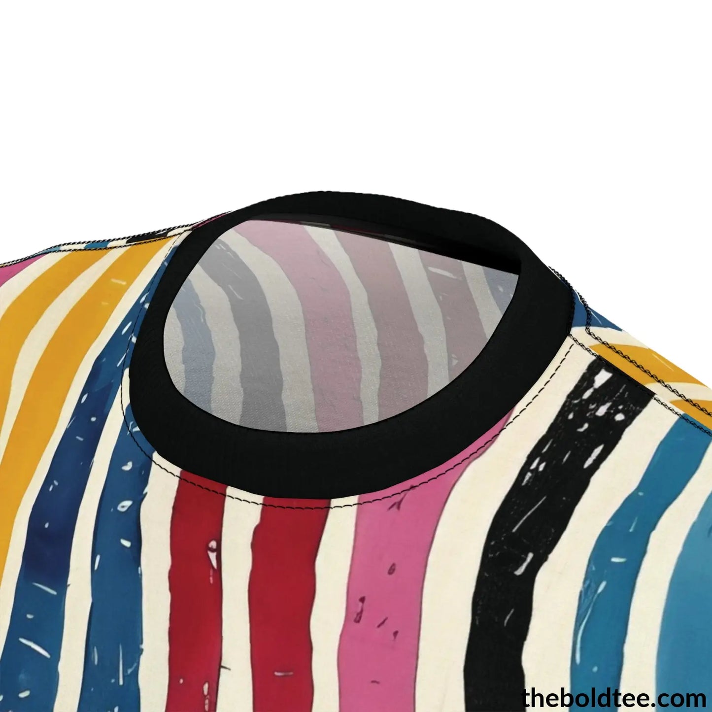 Color Stripes Tee - Premium All Over Print Crewneck Shirt Prints