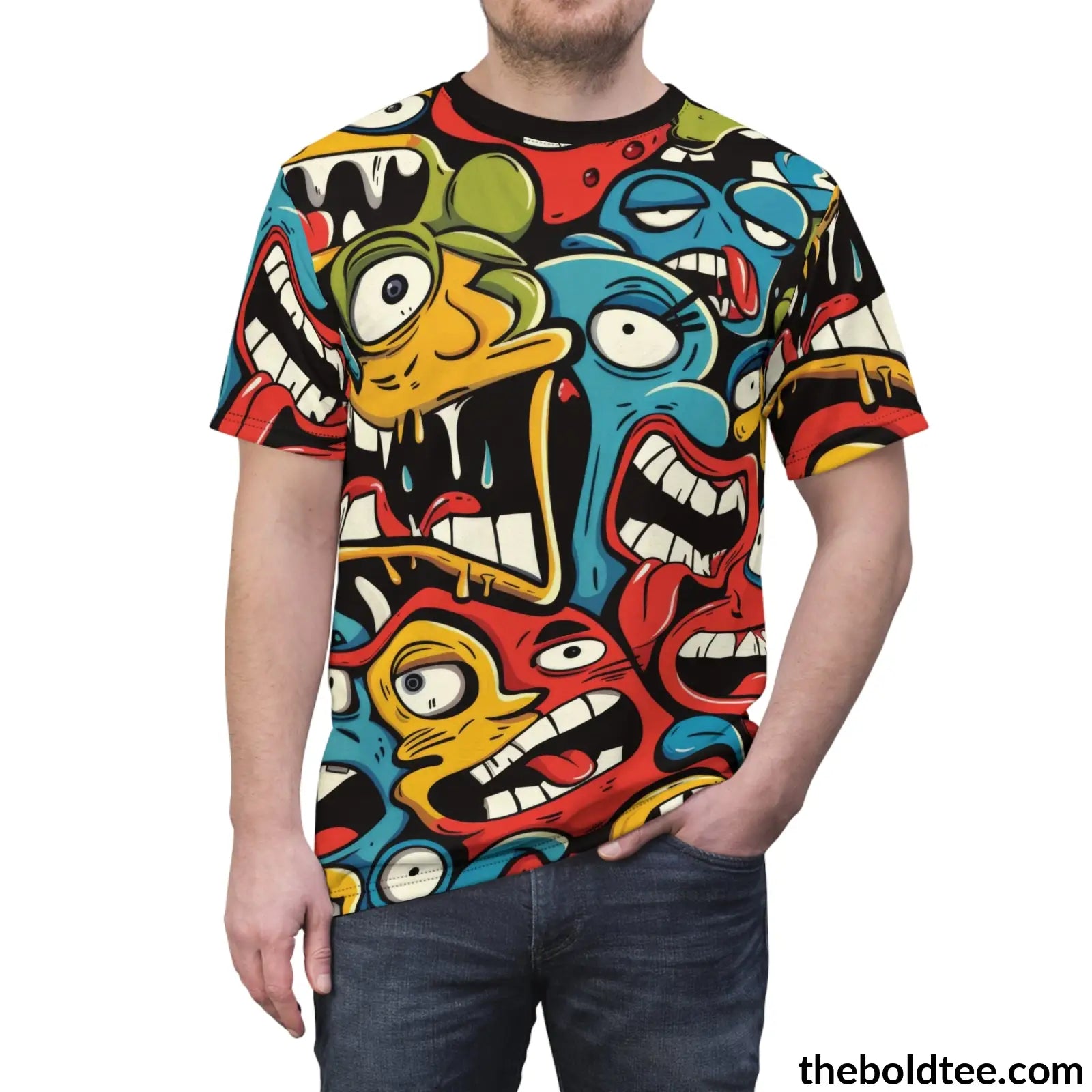 Comic Tee - Premium All Over Print Crewneck Shirt Prints