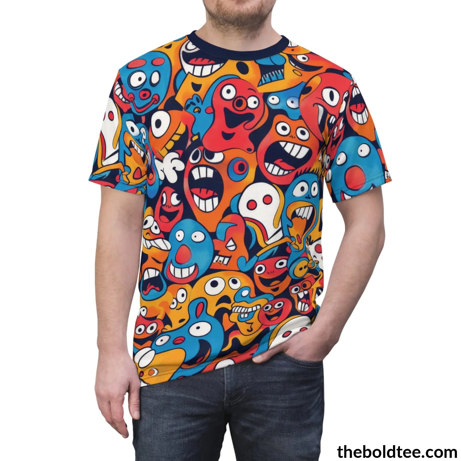 Comic Tee - Premium All Over Print Crewneck Shirt Prints