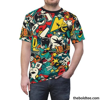 Comic Tee - Premium All Over Print Crewneck Shirt Prints