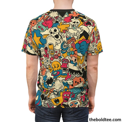 Comic Tee - Premium All Over Print Crewneck Shirt Prints