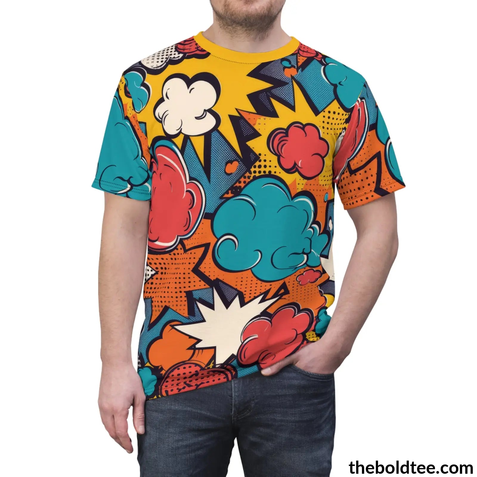 Comic Tee - Premium All Over Print Crewneck Shirt Prints