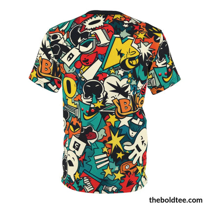 Comic Tee - Premium All Over Print Crewneck Shirt Prints