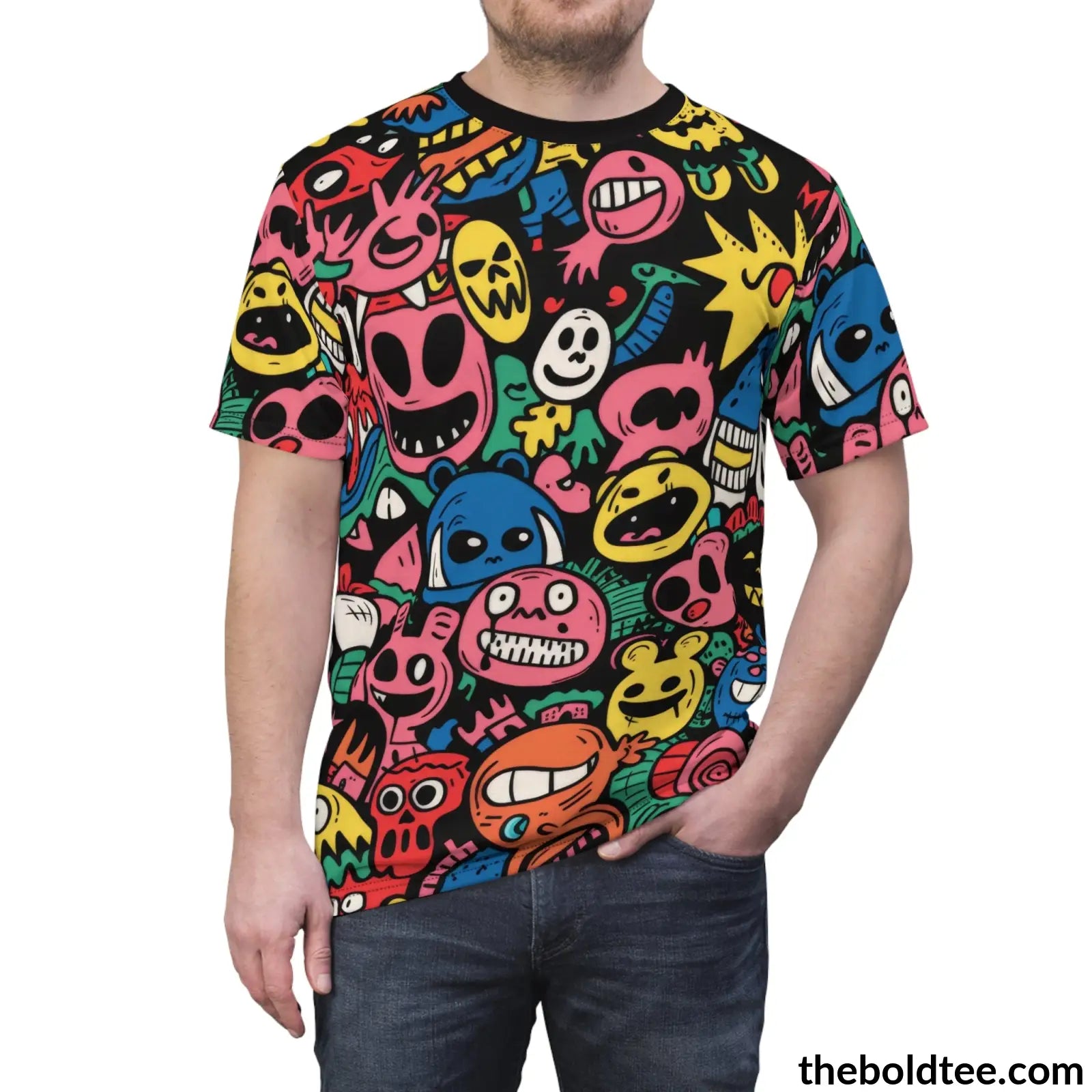 Comic Tee - Premium All Over Print Crewneck Shirt Prints