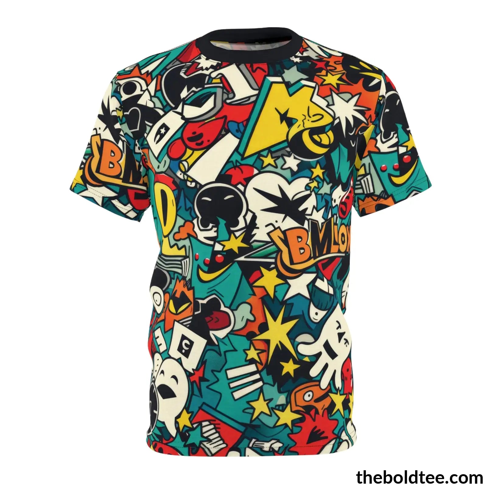 Comic Tee - Premium All Over Print Crewneck Shirt S Prints