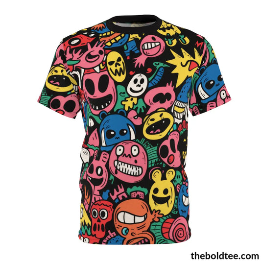 Comic Tee - Premium All Over Print Crewneck Shirt S Prints