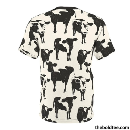 Cow Print Tee - Premium All Over Crewneck Shirt Prints