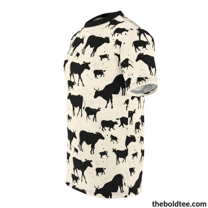 Cow Print Tee - Premium All Over Crewneck Shirt Prints