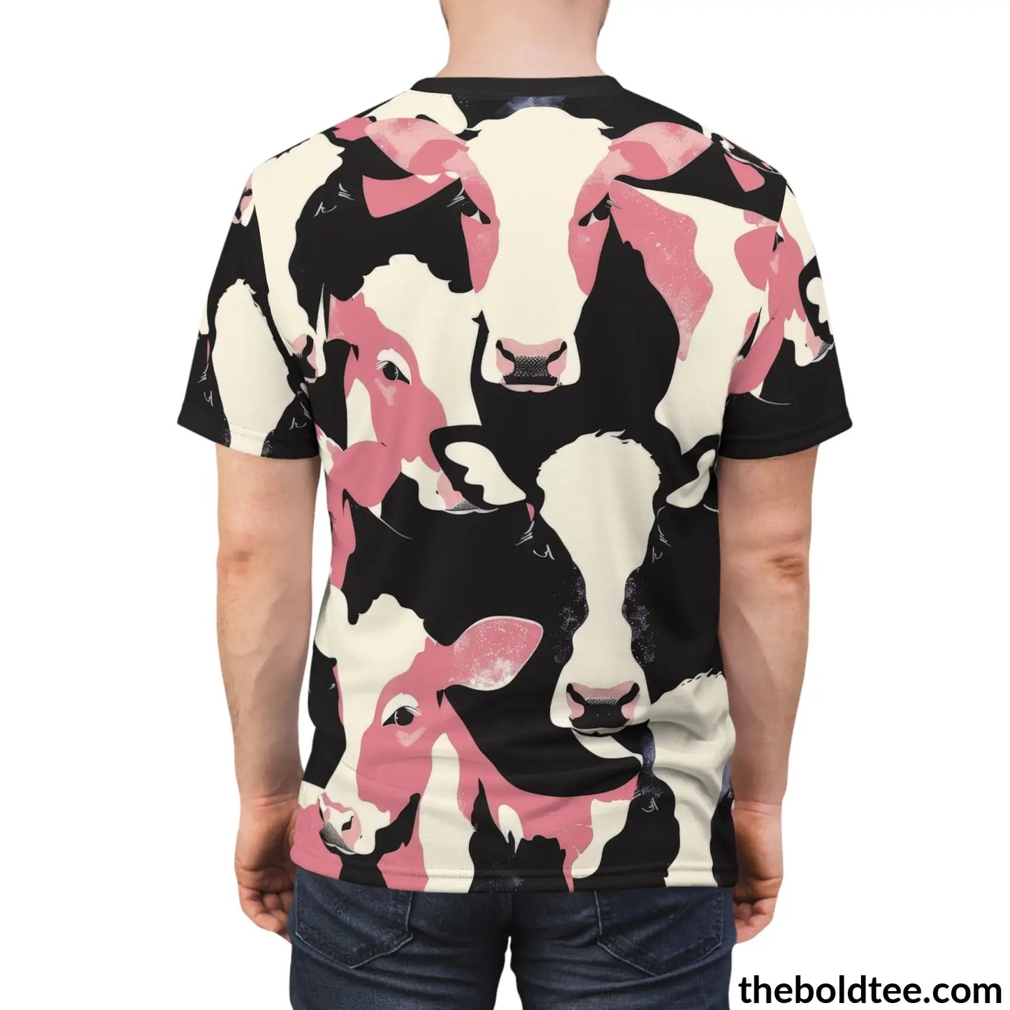 Cow Print Tee - Premium All Over Crewneck Shirt Prints