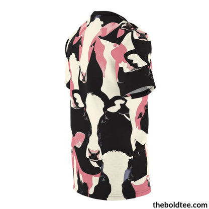 Cow Print Tee - Premium All Over Crewneck Shirt Prints