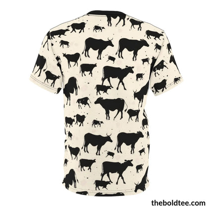 Cow Print Tee - Premium All Over Crewneck Shirt Prints