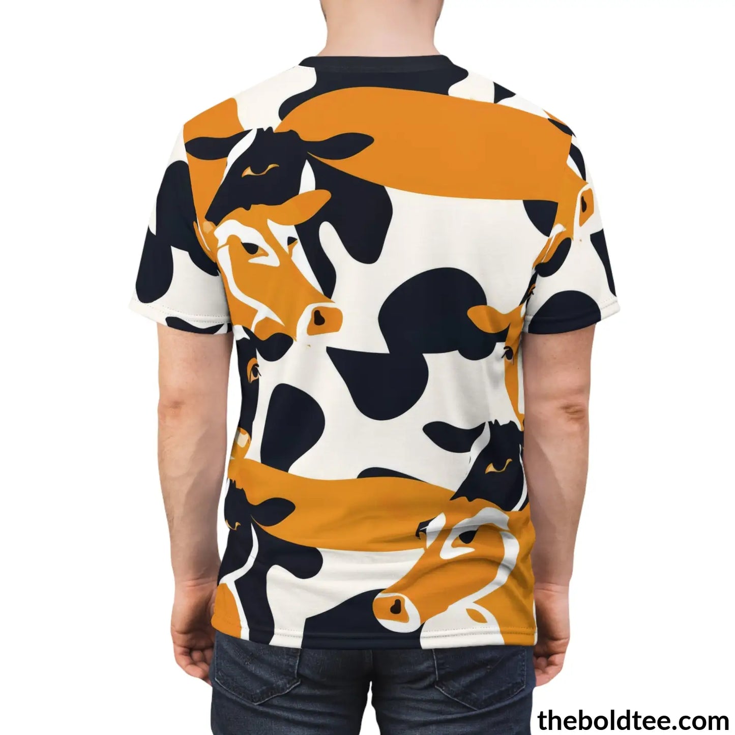 Cow Print Tee - Premium All Over Crewneck Shirt Prints