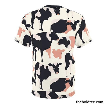 Cow Print Tee - Premium All Over Crewneck Shirt Prints