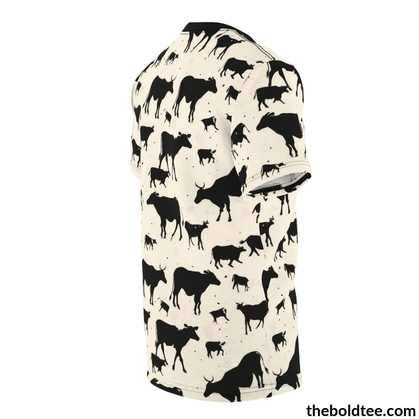 Cow Print Tee - Premium All Over Crewneck Shirt Prints