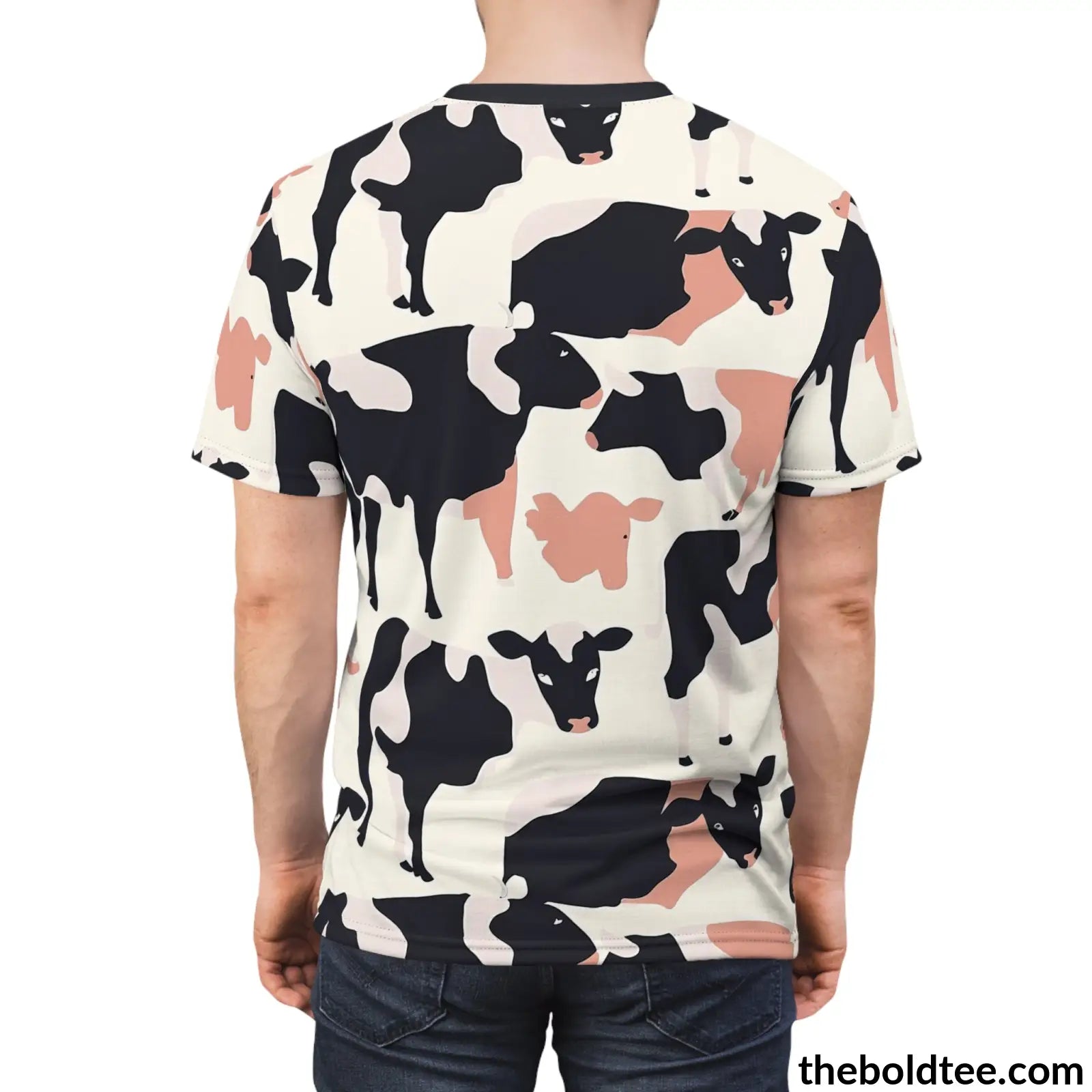 Cow Print Tee - Premium All Over Crewneck Shirt Prints