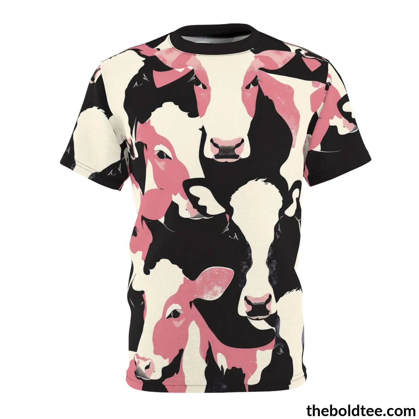 Cow Print Tee - Premium All Over Crewneck Shirt S Prints