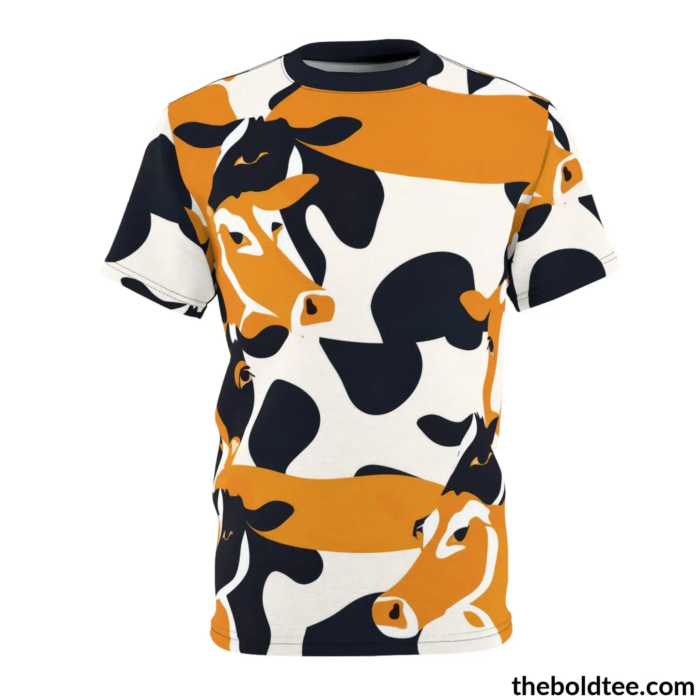 Cow Print Tee - Premium All Over Crewneck Shirt S Prints