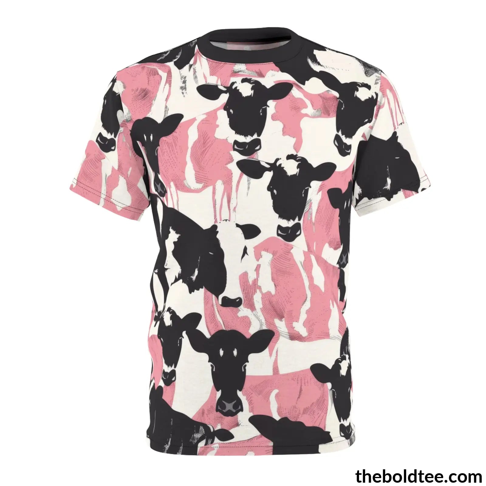 Cow Print Tee - Premium All Over Crewneck Shirt S Prints