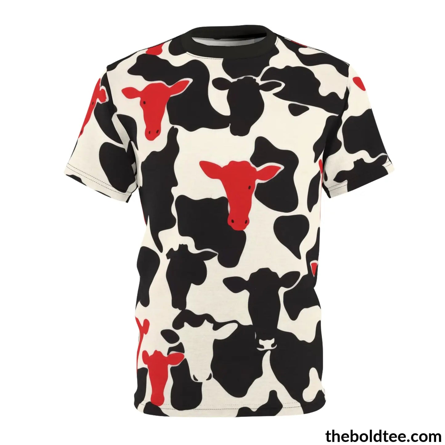 Cow Print Tee - Premium All Over Crewneck Shirt S Prints