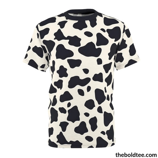 Cow Print Tee - Premium All Over Crewneck Shirt S Prints