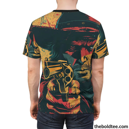 Cowboy Pop Art Tee - Premium All Over Print Crewneck Prints