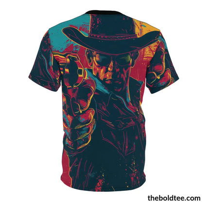 Cowboy Pop Art Tee - Premium All Over Print Crewneck Prints