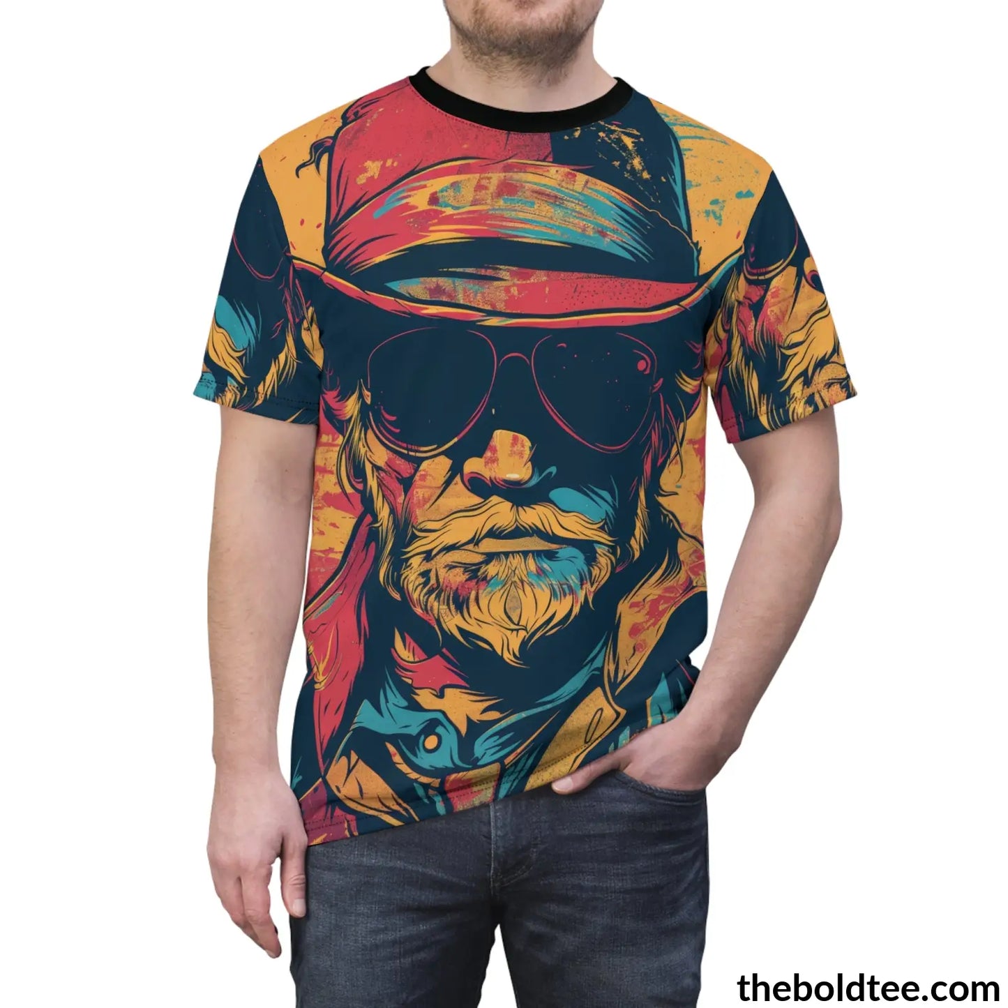 Cowboy Pop Art Tee - Premium All Over Print Crewneck Prints