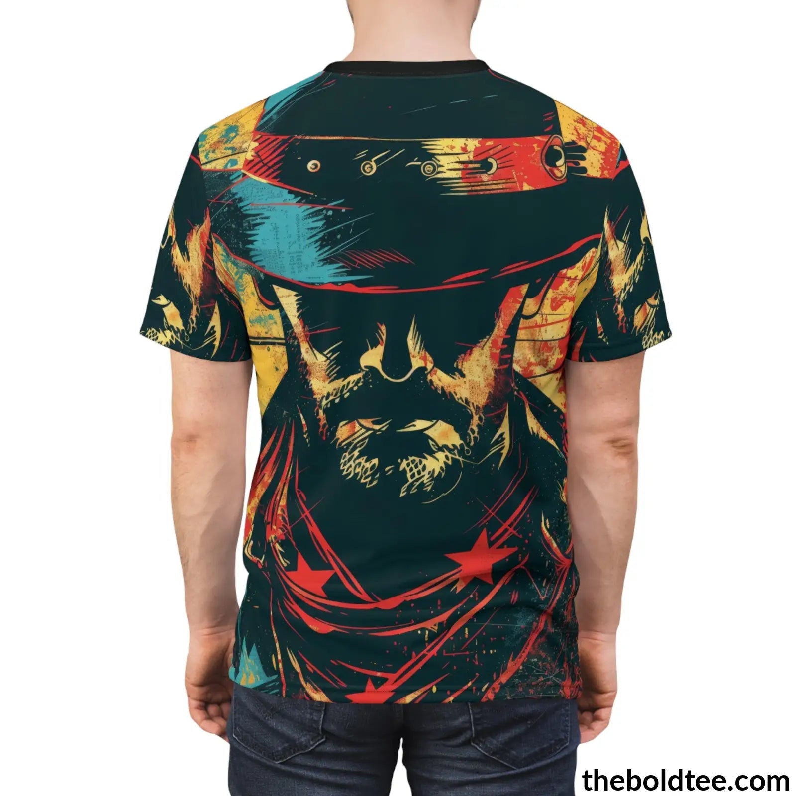 Cowboy Pop Art Tee - Premium All Over Print Crewneck Prints