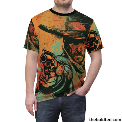 Cowboy Pop Art Tee - Premium All Over Print Crewneck Prints