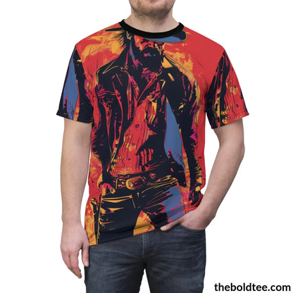 Cowboy Pop Art Tee - Premium All Over Print Crewneck Prints