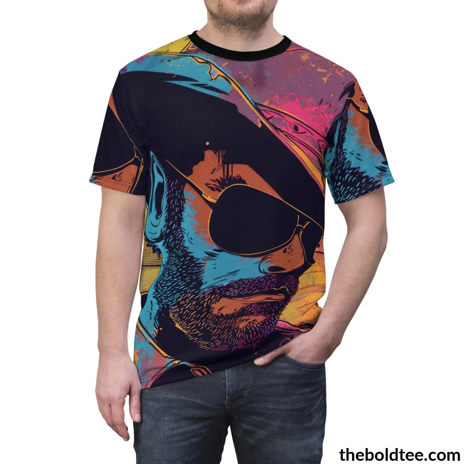 Cowboy Pop Art Tee - Premium All Over Print Crewneck Prints