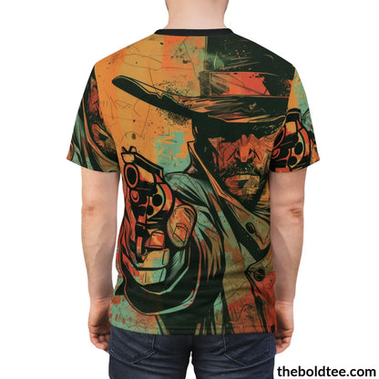 Cowboy Pop Art Tee - Premium All Over Print Crewneck Prints