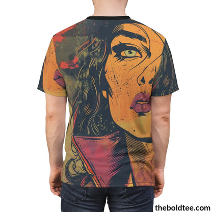 Cowgirl Pop Art Tee - Premium All Over Print Crewneck Prints