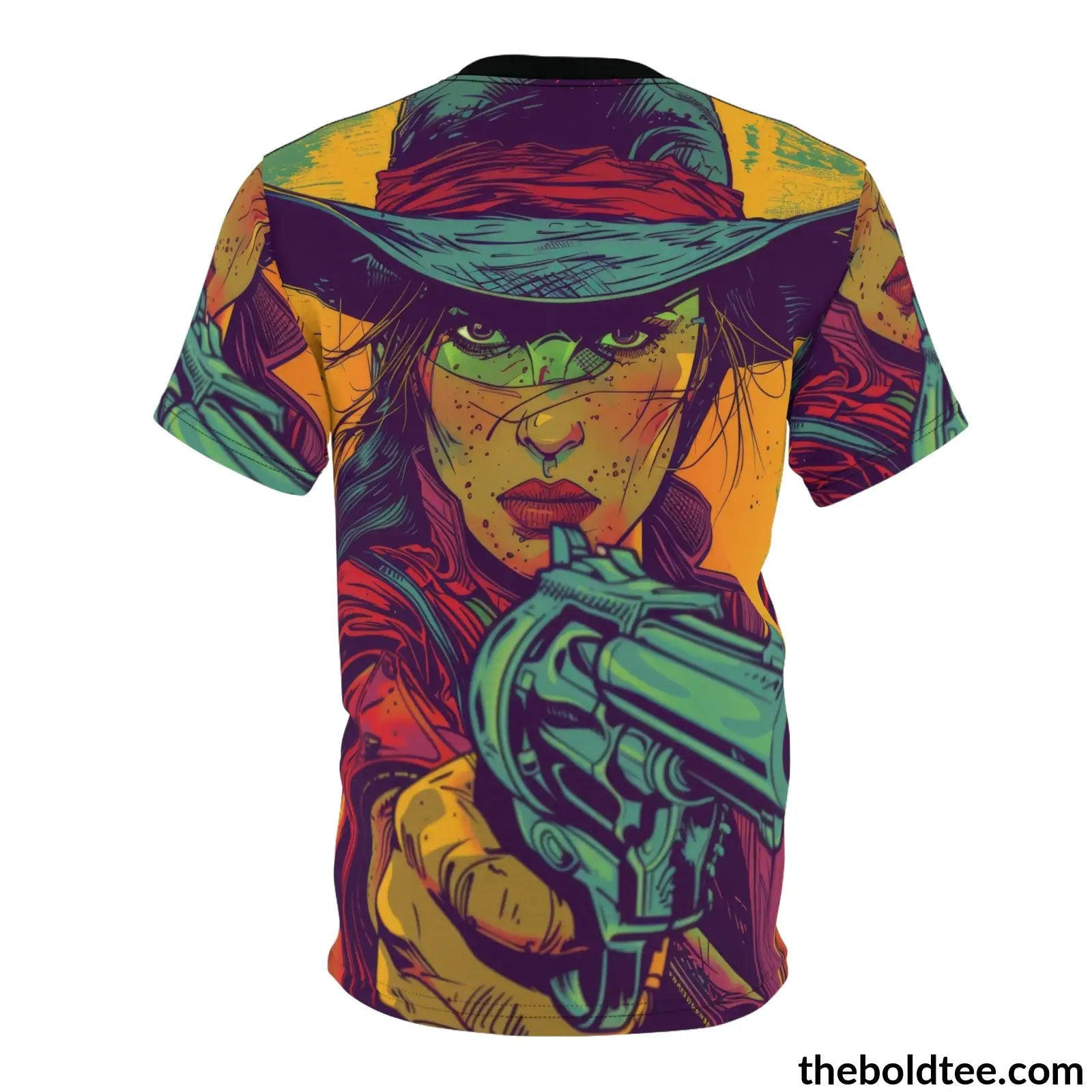 Cowgirl Pop Art Tee - Premium All Over Print Crewneck Prints