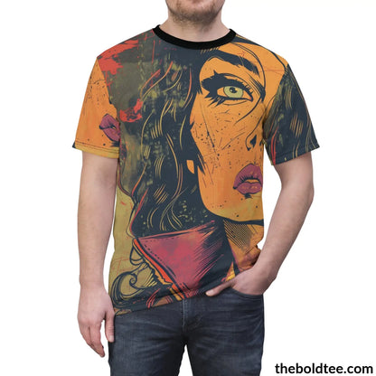 Cowgirl Pop Art Tee - Premium All Over Print Crewneck Prints