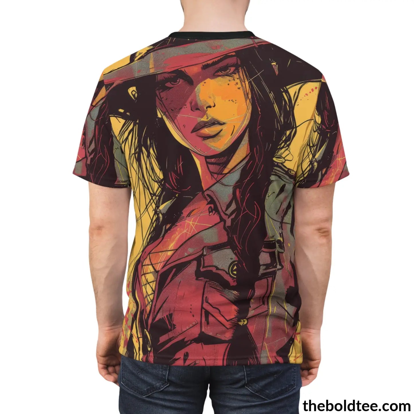 Cowgirl Pop Art Tee - Premium All Over Print Crewneck Prints